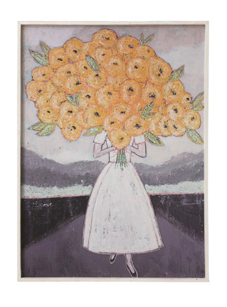 Girl Holding Flowers