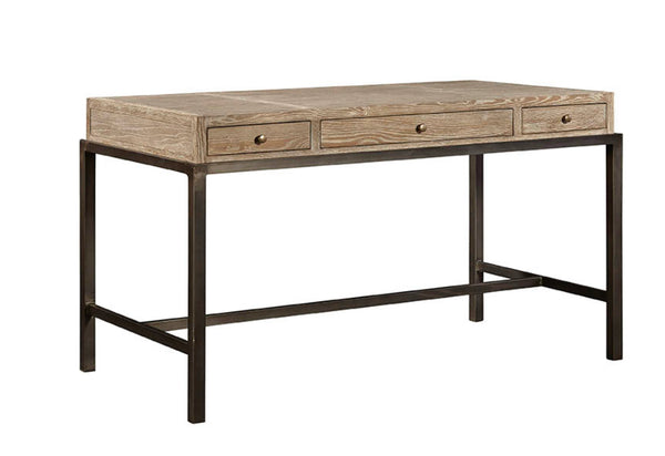 Reclaimed Oak & Iron Desk
