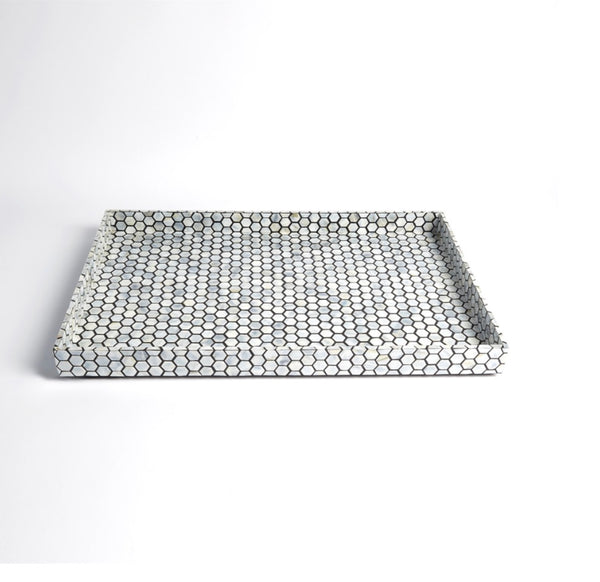 Mother of Pearl Tray-Black large