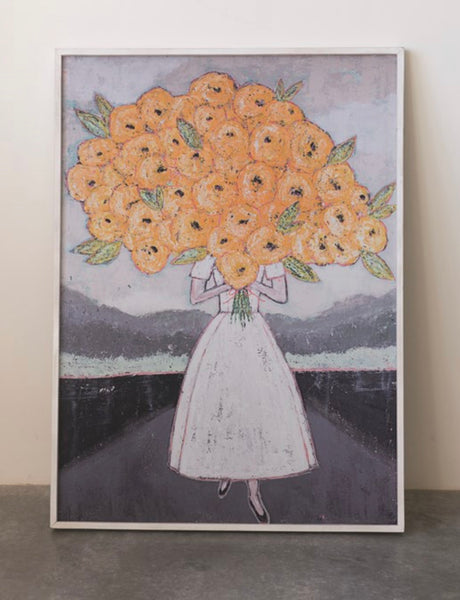 Girl Holding Flowers