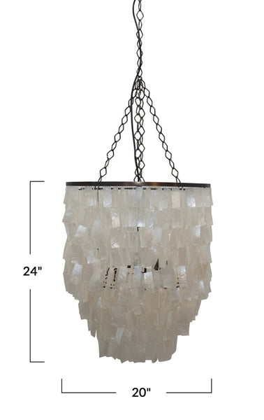 Capiz Tiered Chandelier