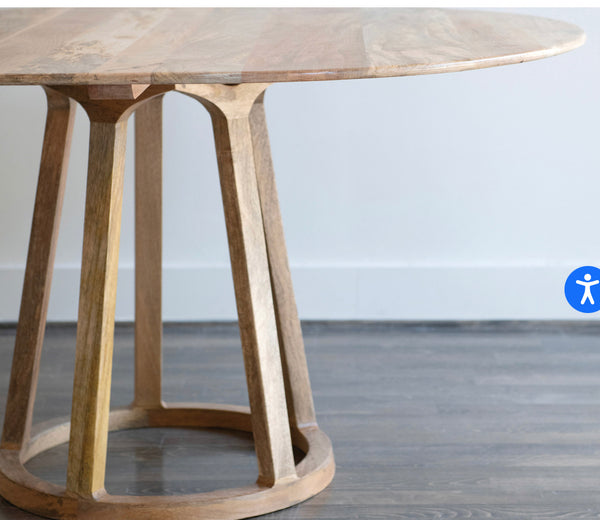 57” Round Mango Wood Table
