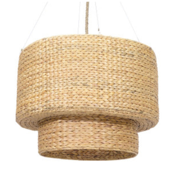 32” Seagrass Drum Chandelier