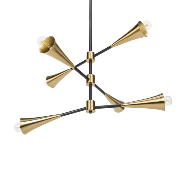 Black & Brass Retro Chandelier