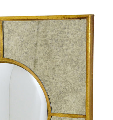 Antiqued Gold Leaf Mirror