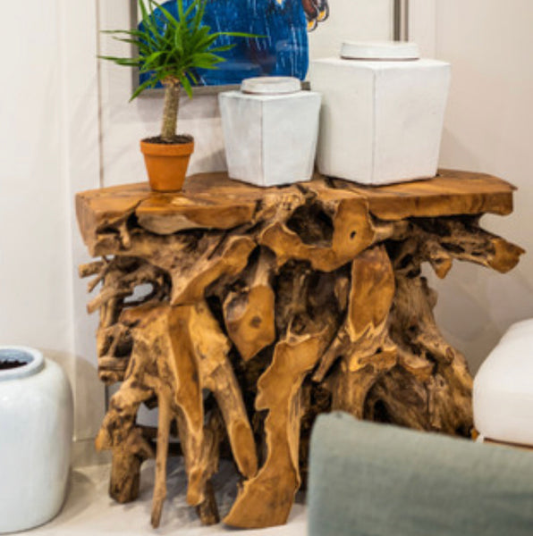 Teak Root Console Table
