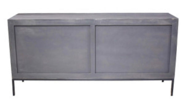 Raised Honeycomb 4 Door Cabinet