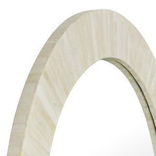 33” White Bone Inlay Mirror