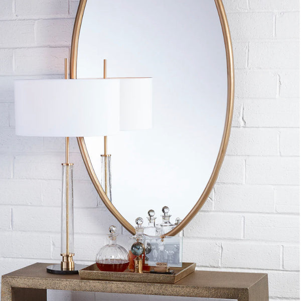 Oval Gold Mirror