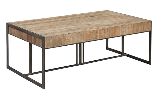 Pine Timber & Iron Coffee Table