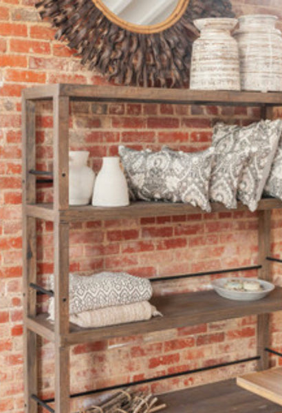 Reclaimed Mango Rolling Bookshelf