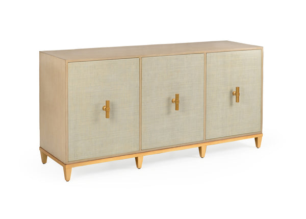 Raffia & Wood Console