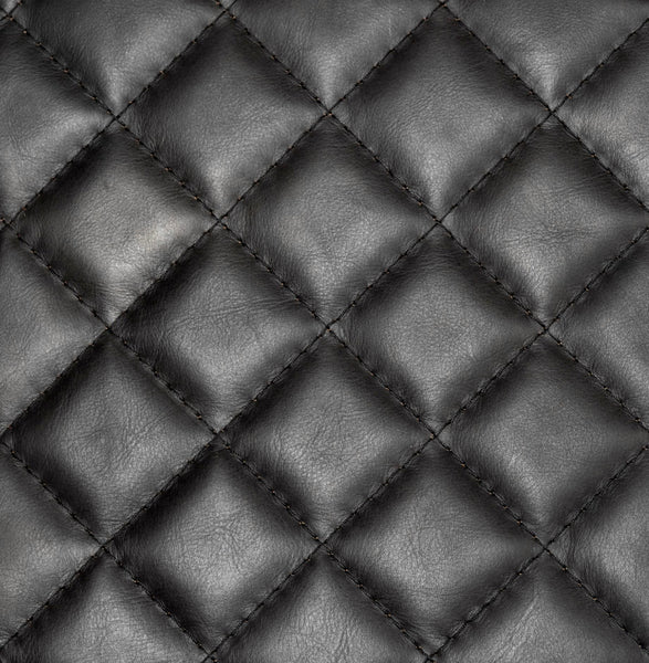 Black Leather Diamond Pattern Chair