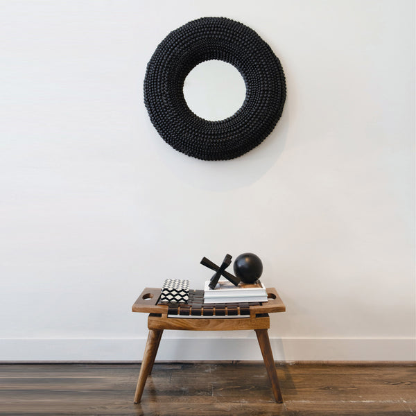 Black Mango Beaded Mirror