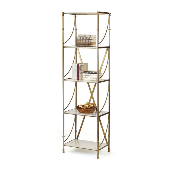 Gold & Iron Marble Shelf