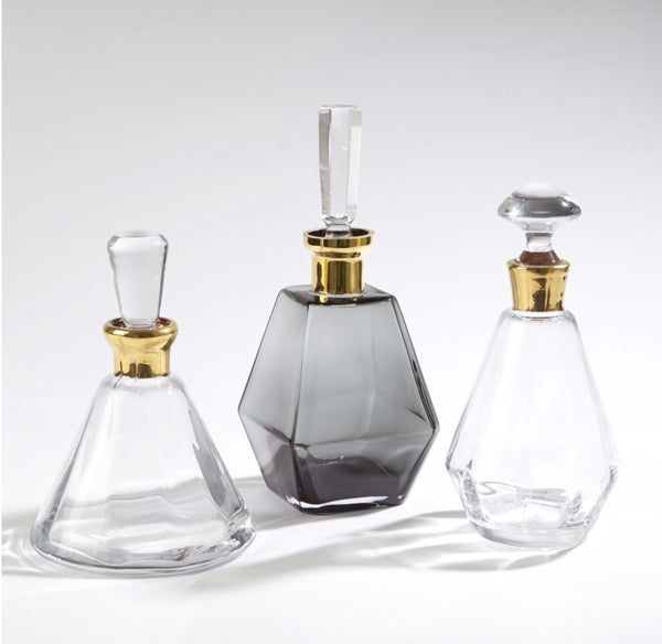 Prism Decanter w/24k Gold