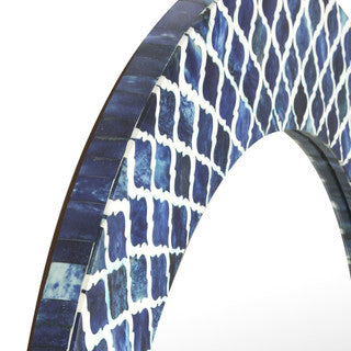 29” Blue Bone Inlay Mirror