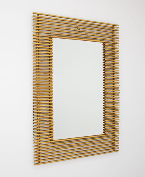 Gold Leaf Beveled Mirror