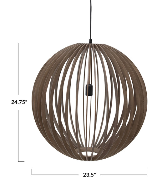 Round Slatted Pendant