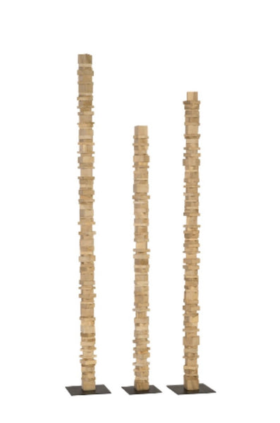 Stacked Wood Sculptures Set of 3