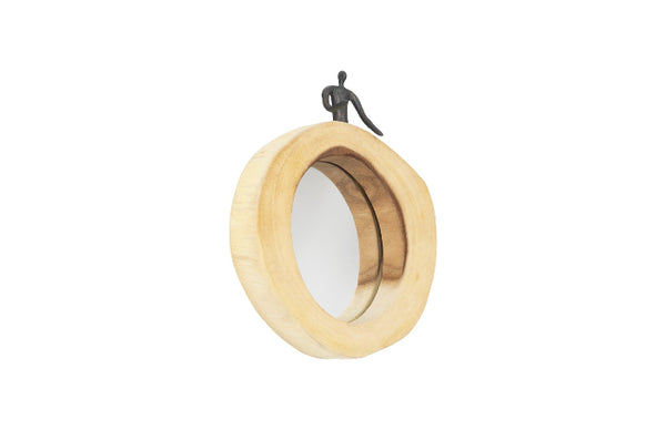 Pointing Figure Cross Cut Mirror