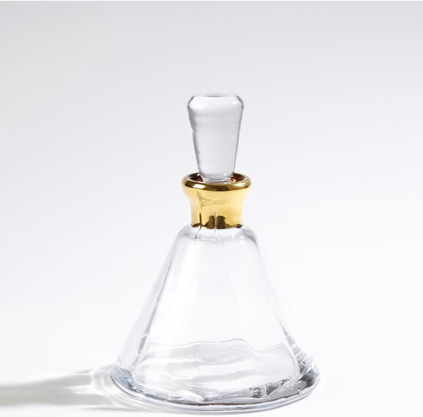 Cone Decanter w/24k Gold