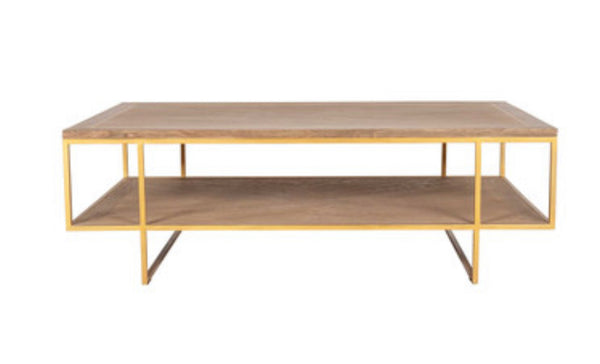 Iron & Wooden Inly Coffee Table