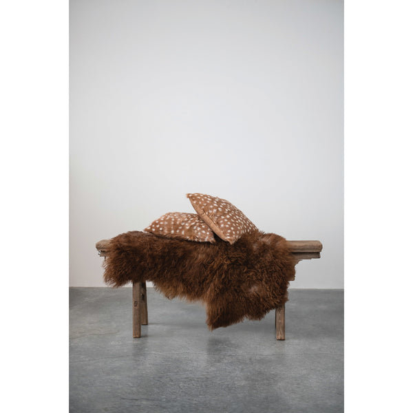 New Zealand Lamb Fur Rug, Brown