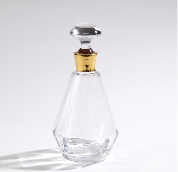 Prism Decanter w/24k Gold