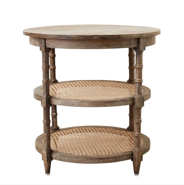 3Tier Mango & Cane Table