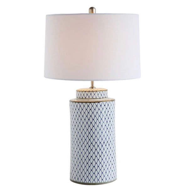 Indigo & White Table Lamp