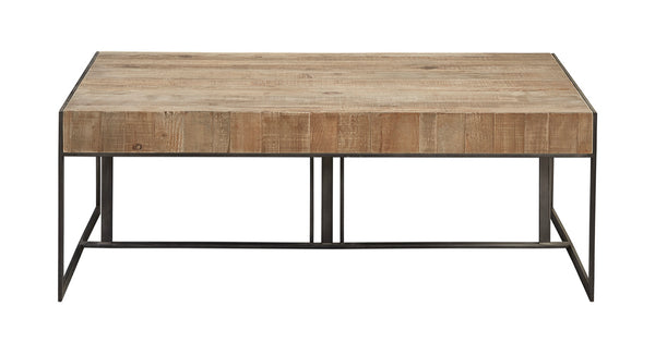 Pine Timber & Iron Coffee Table