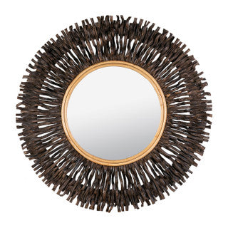 47” Teak Sunrise Radiance Mirror