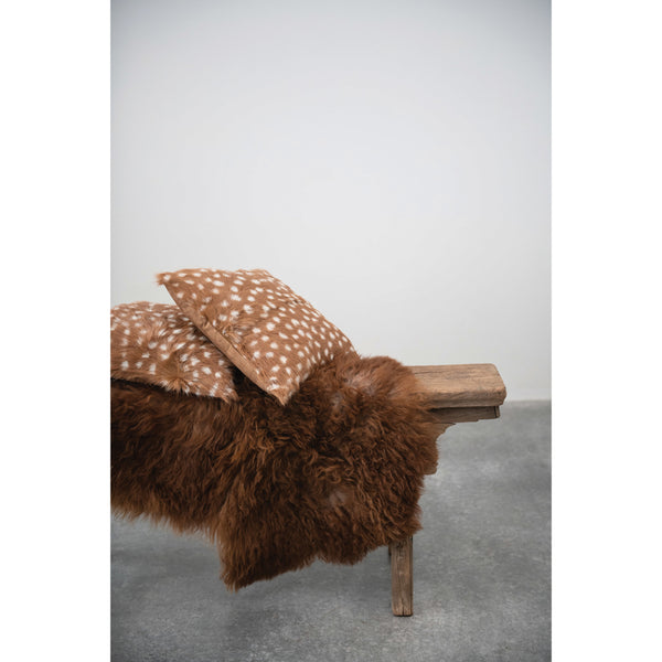 New Zealand Lamb Fur Rug, Brown