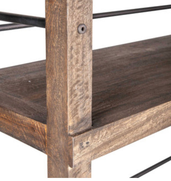 Reclaimed Mango Rolling Bookshelf