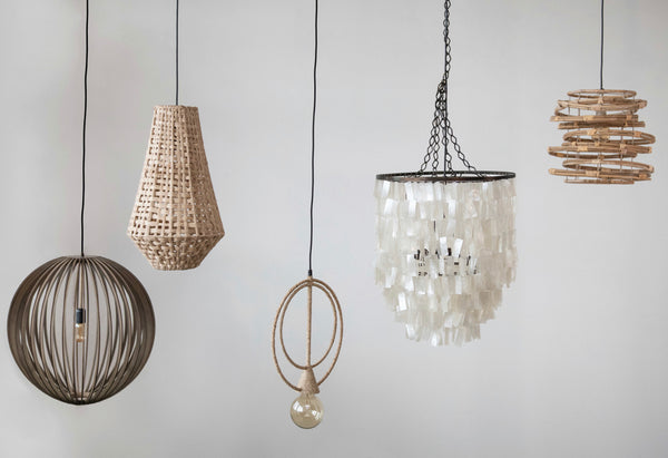 Capiz Tiered Chandelier