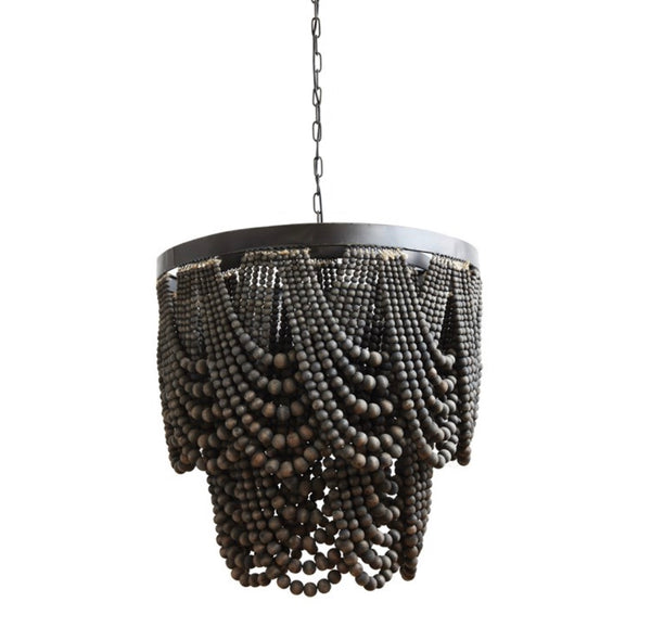 Black Bead Chandelier