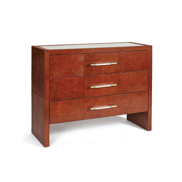 Leather Chest w/ Marble Inlay Top