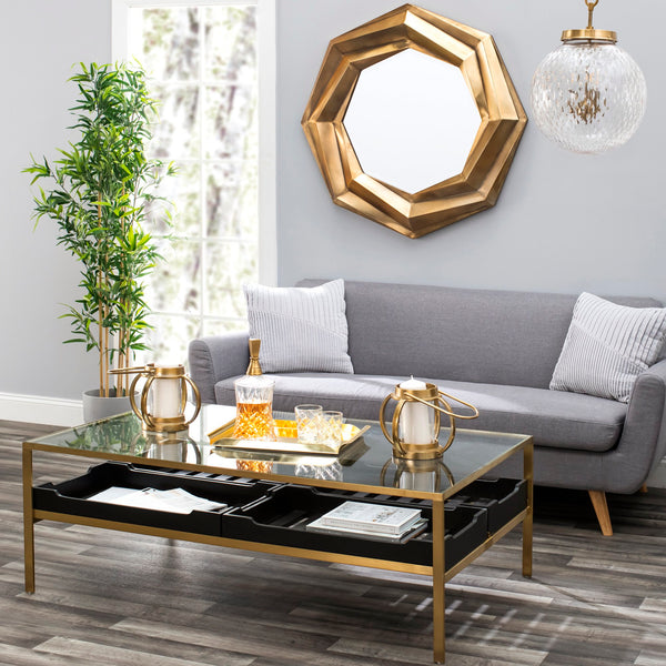Octagon Gold Mirror