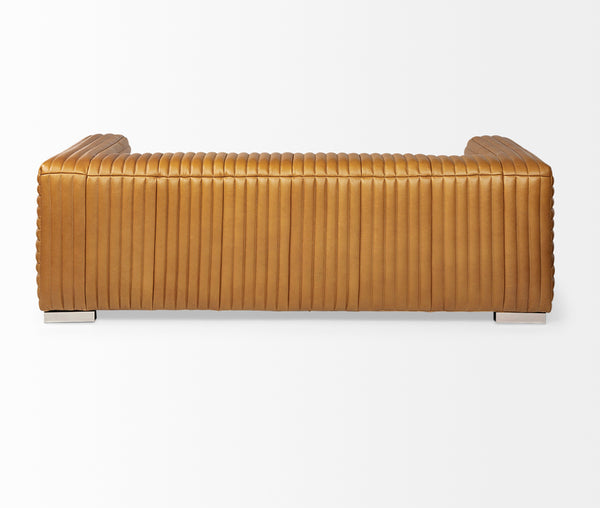 Cognac Top Grain Leather Sofa