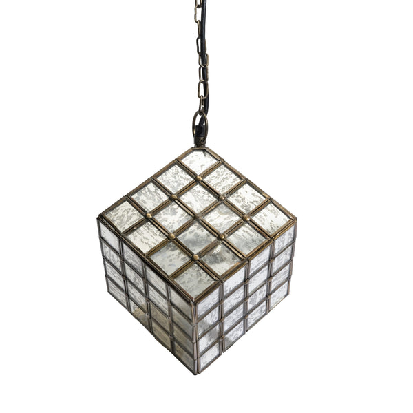 Panes Glass Cube Pendant