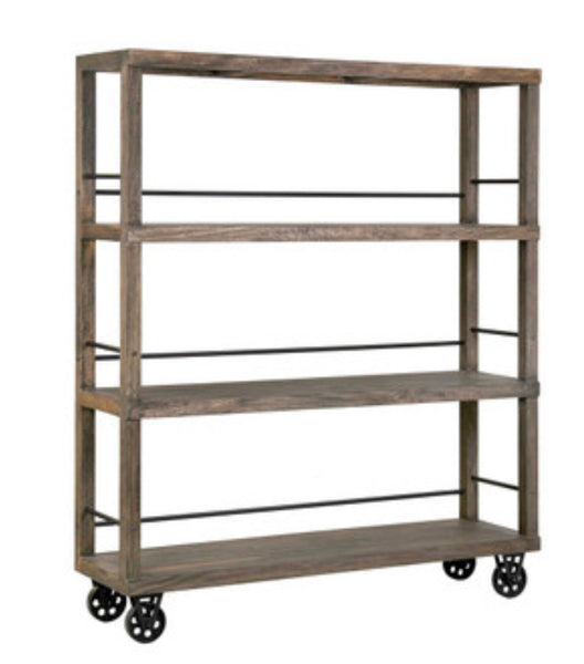Reclaimed Mango Rolling Bookshelf
