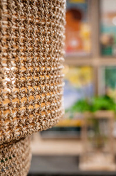 36” Woven Rope. Chandelier