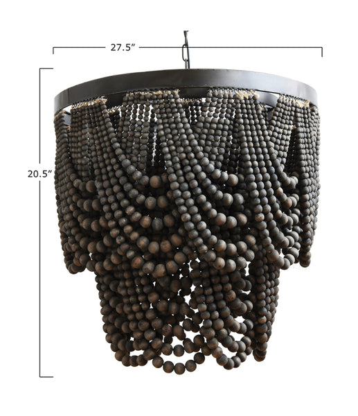 Black Bead Chandelier