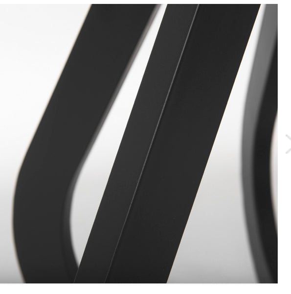 48” Marble & Black Iron Dining Table