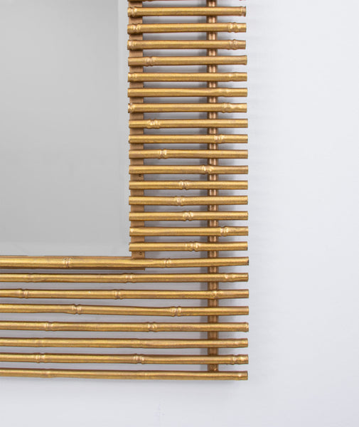 Gold Leaf Beveled Mirror