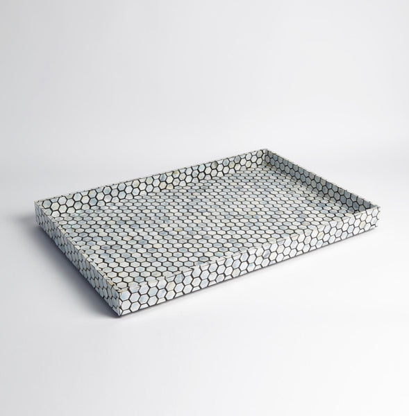 Mother of Pearl Tray-Black large