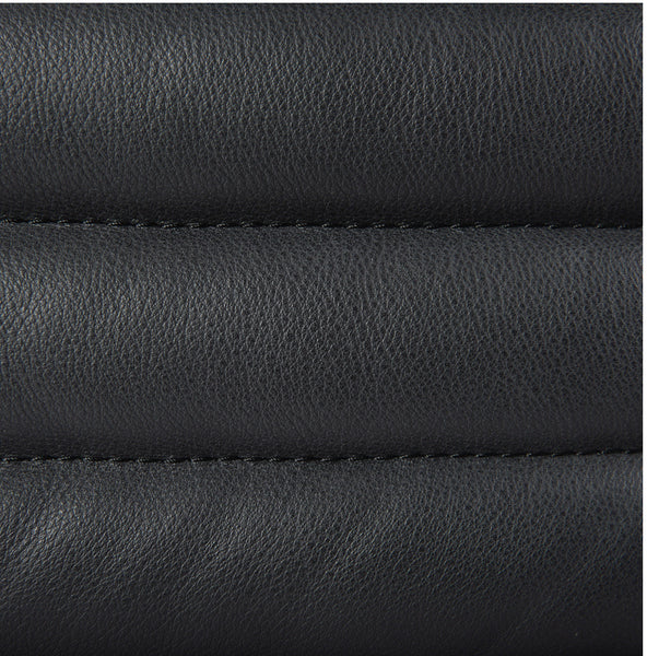 Black Top Grain Leather Sofa