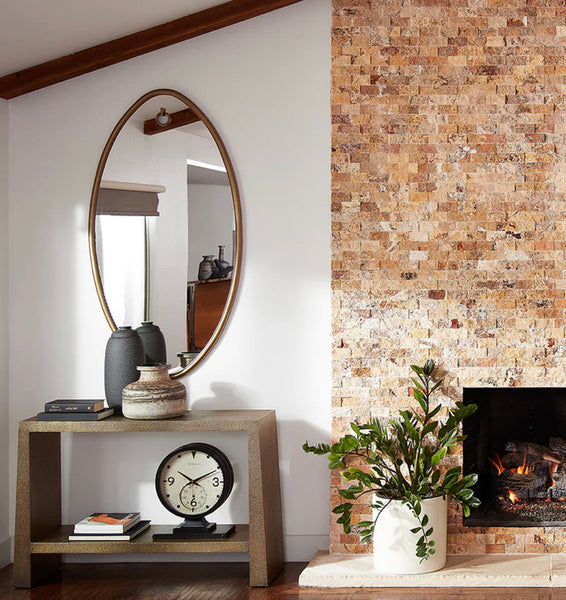 Oval Gold Mirror