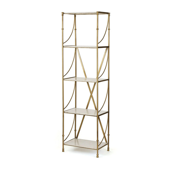 Gold & Iron Marble Shelf